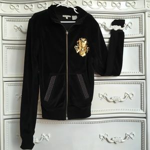 MISS ME Girls velvet & sequin jacket black sparkly size 8